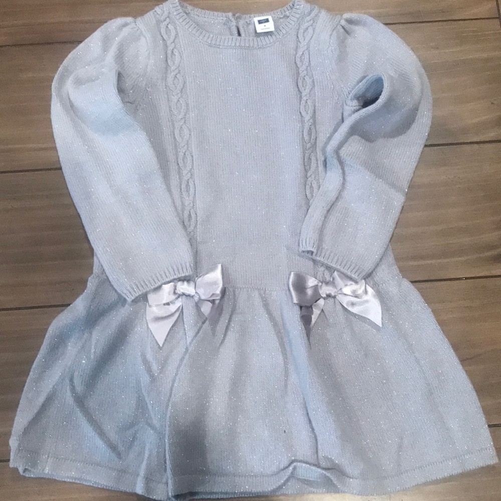 Gray sweater dress